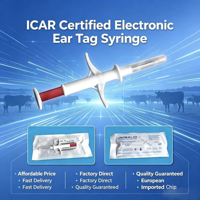 ICAR Certificado FOFIA ZS007 RFID 134.2kHz Microchip Animal Com FDX/EM4305 Chip IP67 Impermeável Para Pecuária & Pet Injeção de embalagens de plástico