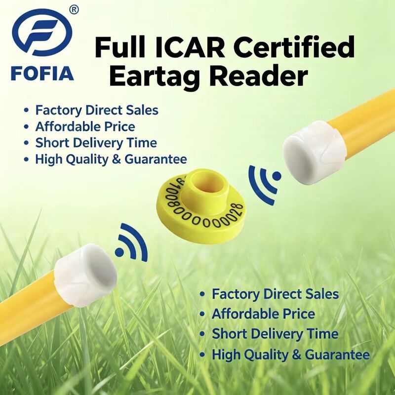FULL ICAR Certified Durable Electronic Ear Tags TPU para identificação e rastreamento de gado de apoio à gestão agrícola