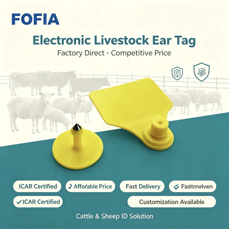 Etiqueta de orelha dos rebanhos animais de TPU Fofia ICAR T904 para a cabra da vaca do porco dos carneiros do gado