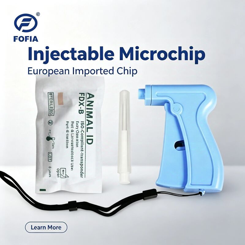 Fofia Hot Selling RFID Separate and Reusable 134.2kHz Animal ID Microchip ZS005 Pet Use Injection Waterproof 1.5 Year Warranty