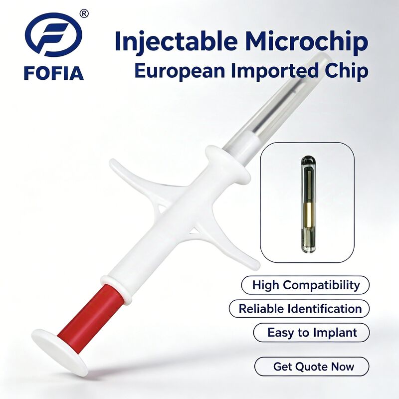 Fofia Novo ICAR Certificado RFID 134.2kHz PP Microchip de Identificação Animal à Prova d'Água para Animais de Estimação 1.5 Anos de Garantia