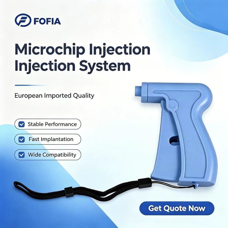 ICAR Certificado Fofia 2026 Novo RFID de venda rápida 134.2kHz identificação de cão e animal microchip tipo dividido plástico ZS008 impermeável para animais de estimação