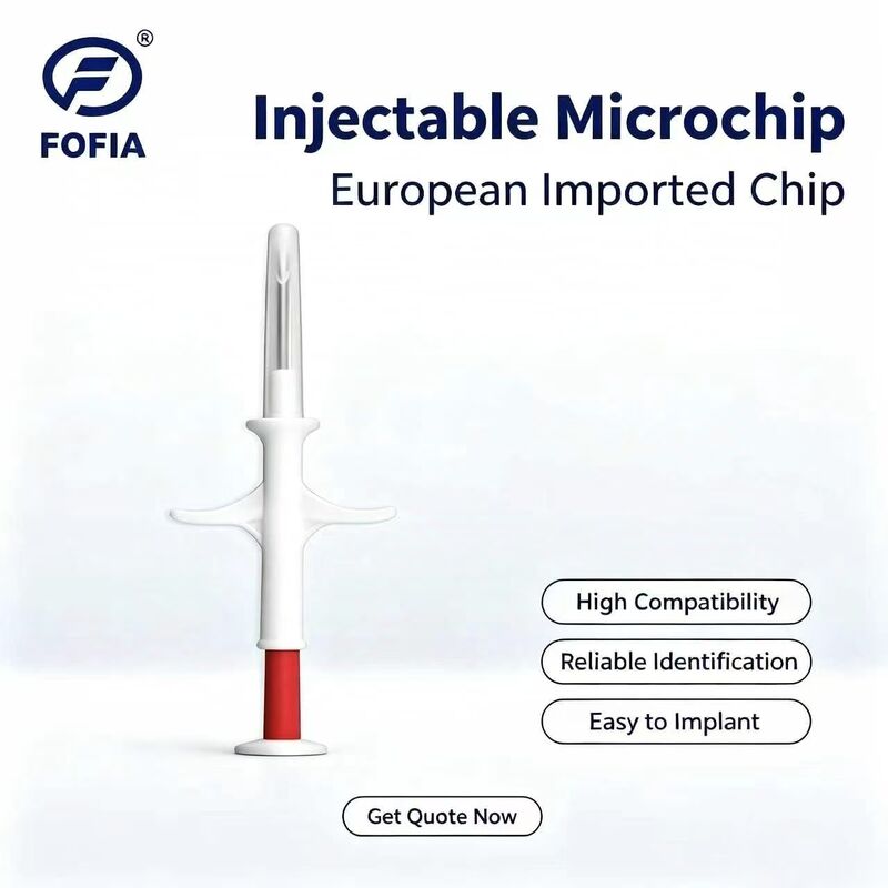 ICAR Certificado FOFIA RFID 134.2kHz Animal Microchip FDX/EM4305 Chip IP67 Impermeável para Injeção de Plástico de Animais de estimação