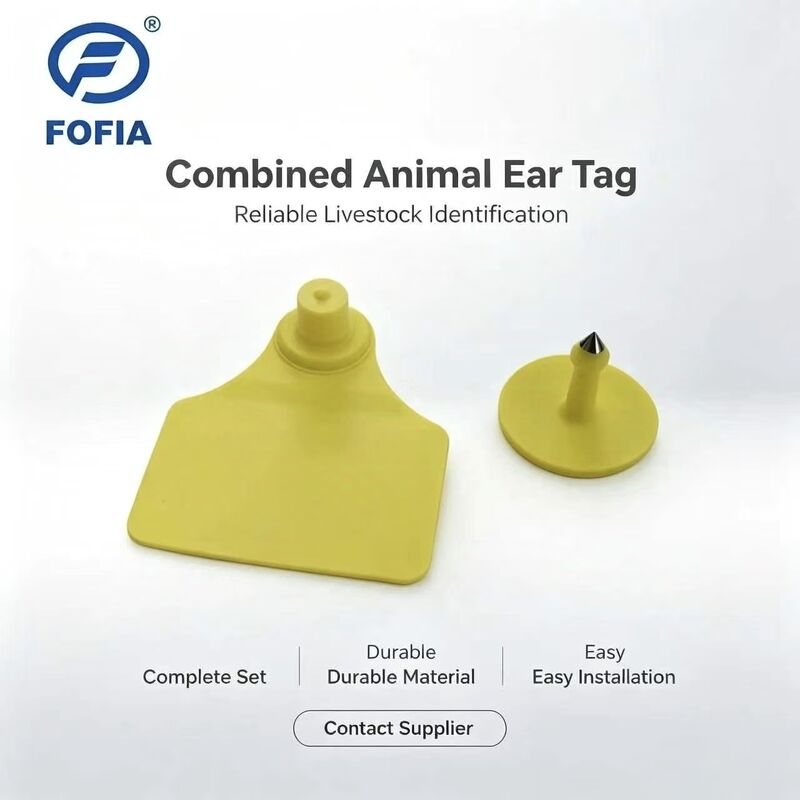 Etiqueta de Orelha para Rastreamento Animal ICAR T904+T901 Combinação Chip Gado Nova Alta Qualidade RFID TPU Codificação a Laser Garantia de 3 Anos