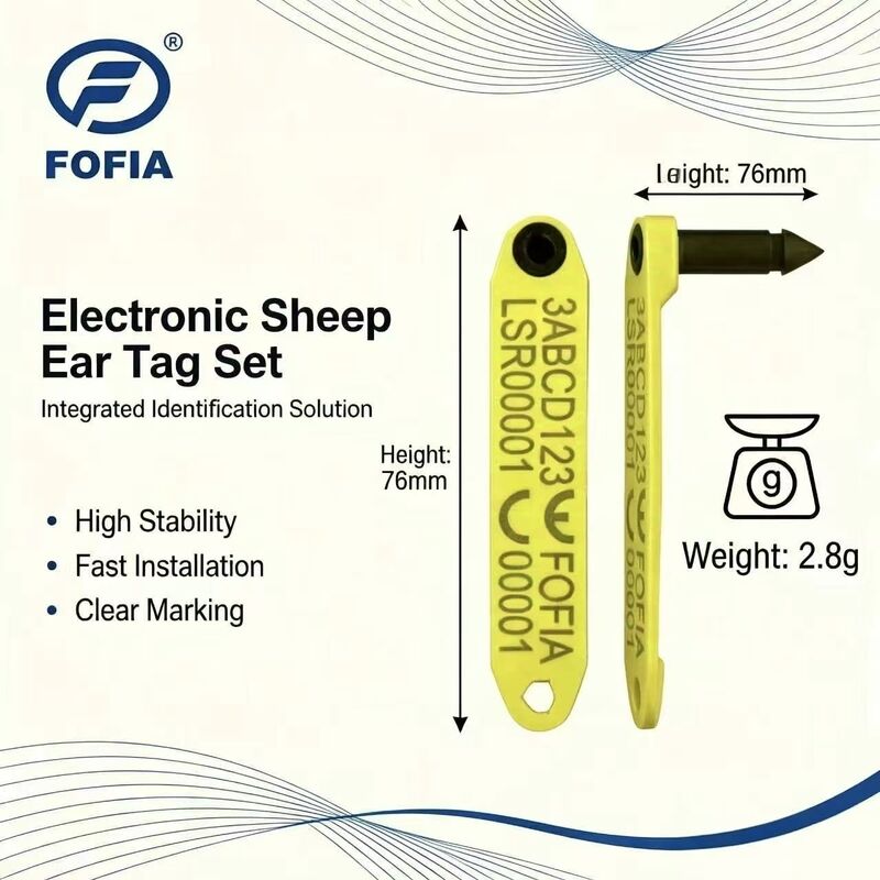 Nova Etiqueta Eletrônica RFID Fofia Resistente a Altas Temperaturas Integrada Antiderrapante ET969 Ovelha Amarela Material TPU RF Animal