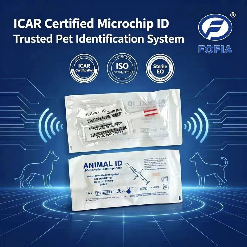 Fofia Novo RFID certificado pela ICAR 134.2kHz PP Animal ID Microchip À prova d'água para cães e gatos Usar Garantia de 1,5 anos