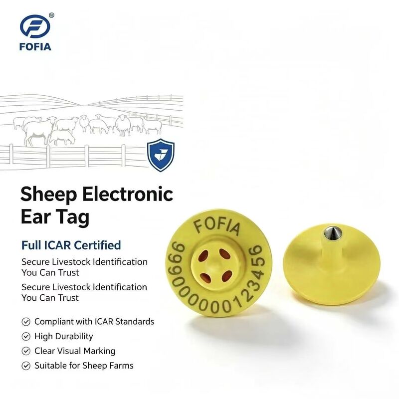 Alta Qualidade Novo OEM ET957 134.2kHz TPU Chip etiquetas de orelhas de animais para porcos ovelhas vacas-10cm Distância de leitura -20~80C ICar