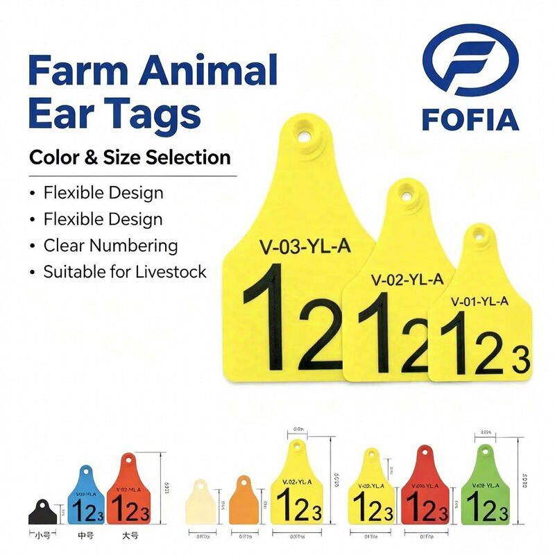 Novas Etiquetas de Orelha de Plástico para Vacas e Ovelhas, Material TPU, Uso em Fazendas de Bovinos e Gado, Etiquetas de Marca de Orelha com Chip de Rastreamento Animal