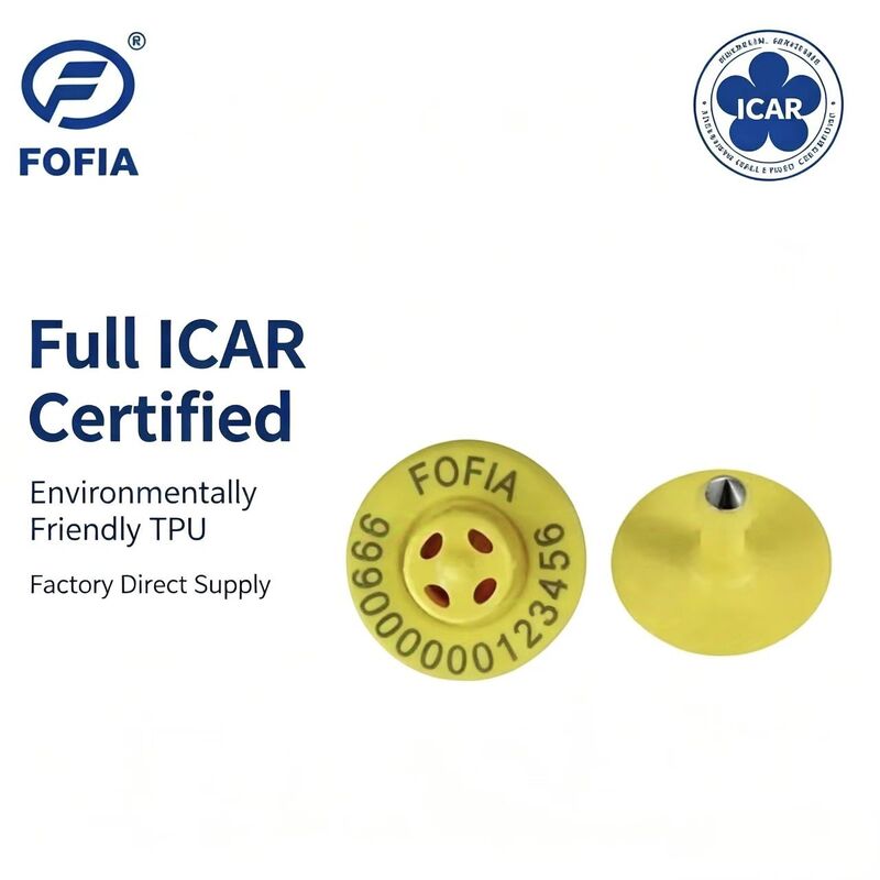 Alta Qualidade Novo OEM ET957 134.2kHz TPU Animal Electronic Ear Tags para Porcos Rapazes Ovelhas-10cm Leia Faixa -20~80C 29.90.3 mm 1