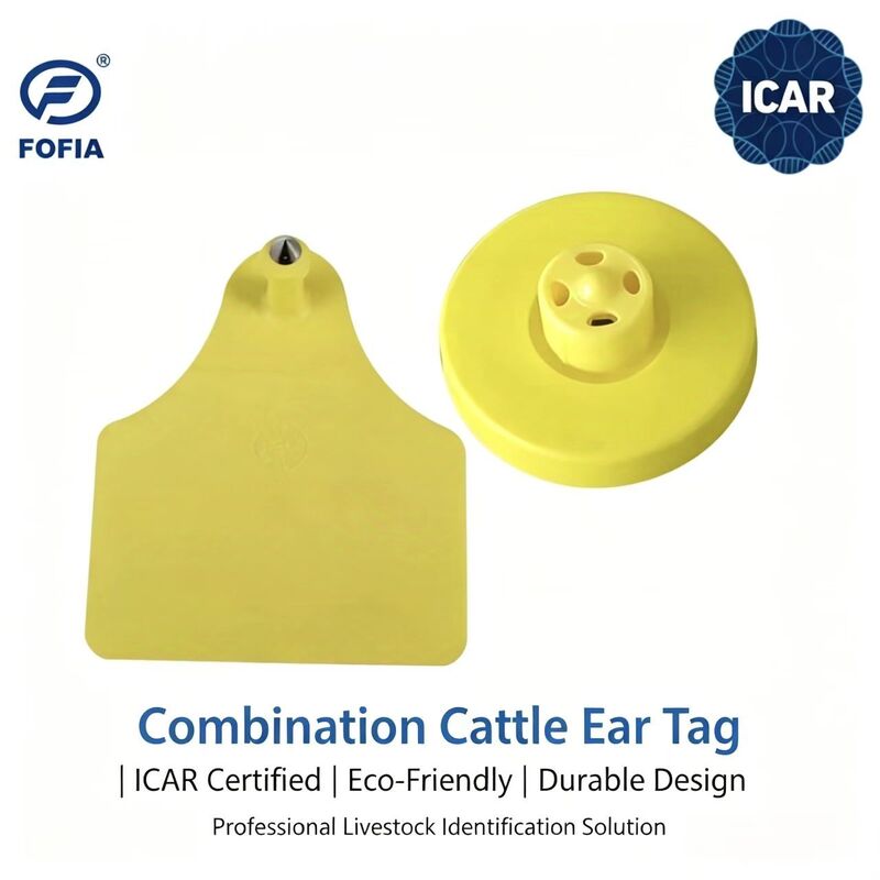 Novas Etiquetas de Orelha RFID TPU Personalizáveis FOFIA em Branco para Uso em Fazendas em Ovelhas, Cabras, Gado, Porcos e Coelhos