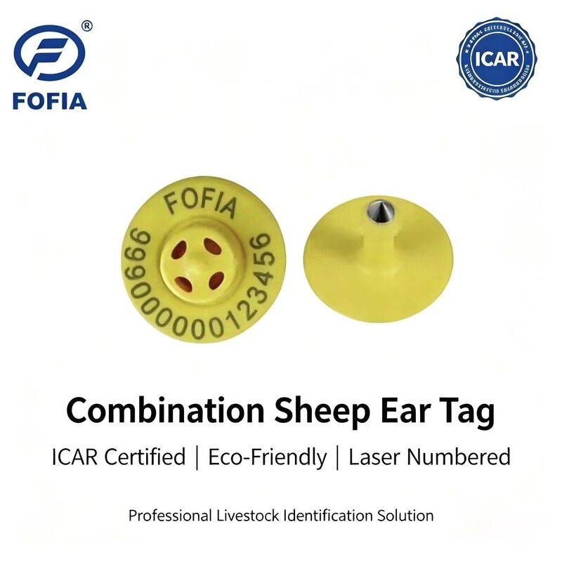 Etiquetas de orelha de RFID ET957 OEM de alta qualidade para porcos, ovelhas e vacas - alcance de leitura de 10 cm -20~80C ICar