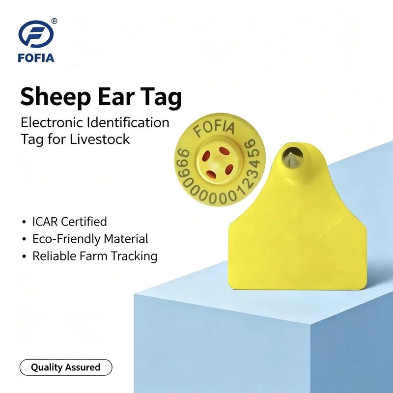 FULL ICAR Certificado 134.2KHz FDX-B RFID TPU Material Marca de ouvido de ovelhas e bovinos Nova para rastreamento de gado ET957+T967 Fofia