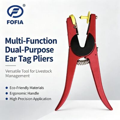 Novo FOFIA Metal Alumínio Alloy Farm Animal Ear Tag Applicator Laser Coding Bovine Porco Ovelha Cavalo 3 meses de garantia