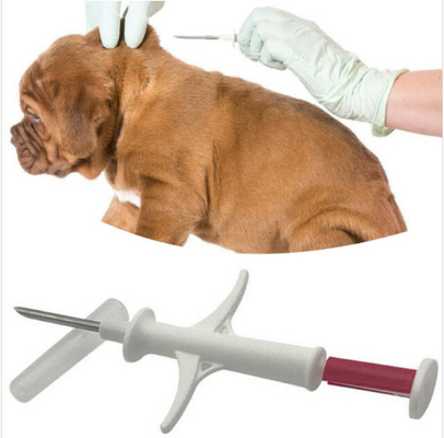 Do microchip animal da identificação do RFID etiqueta de vidro FDX - B 134.2KHz ISO11784/11785 identificadores injetáveis de 1.4*8 milímetro
